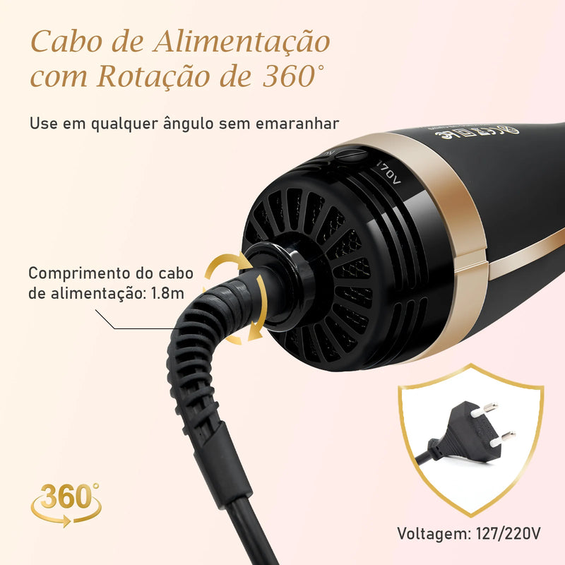 Secador elétrico de 127/220V Escova profissional Secador de cabelo