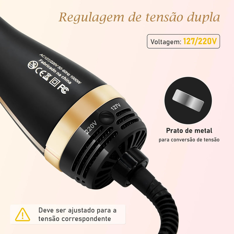 Secador elétrico de 127/220V Escova profissional Secador de cabelo